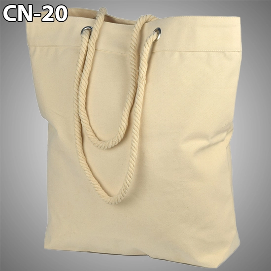Sacs tote en toile avec poignées en corde