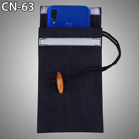small denim jeans mobile pouch bag