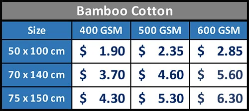 Bamboo-Towels-Price-List-September-2021
