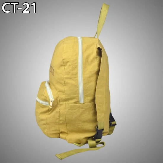 low cost cotton zipper backpack