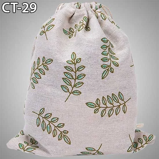 printed drawstring jewelry pouches