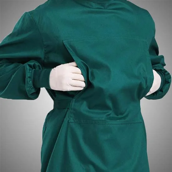 green surgical gowns