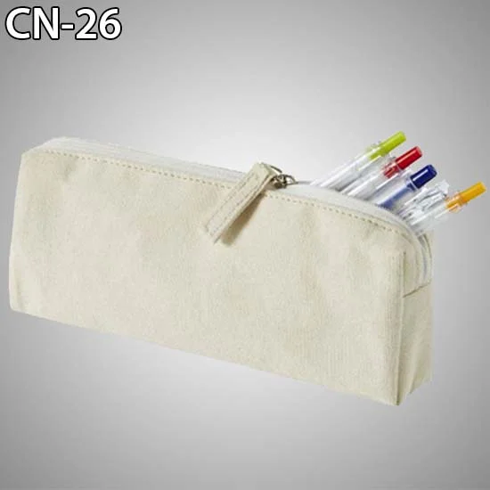 low cost canvas zipper makeup pouch bags